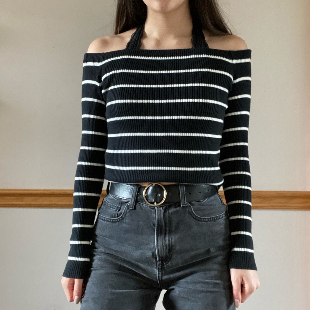 Black & white stripped long sleeve